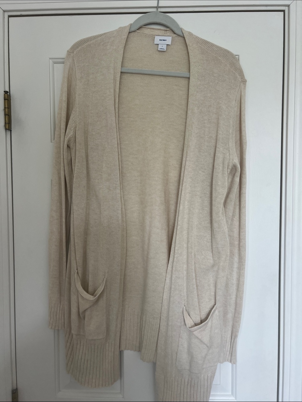 Old Navy Open-Front Long Cardigan Sweater - Cream